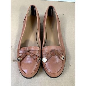 Tommy Hilfiger women LETYAN Brown leather slide on loafers 7M